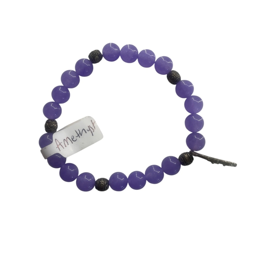 Amethyst, Lilac, purple gemstone bracelet - Picture 7 of 7